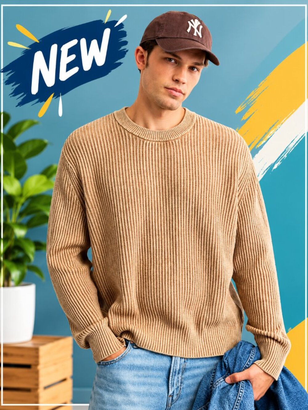 NEW!!! AMERICAN EAGLE Fisherman Crew Neck Sweater - 100% COTTON - SIZE XXL